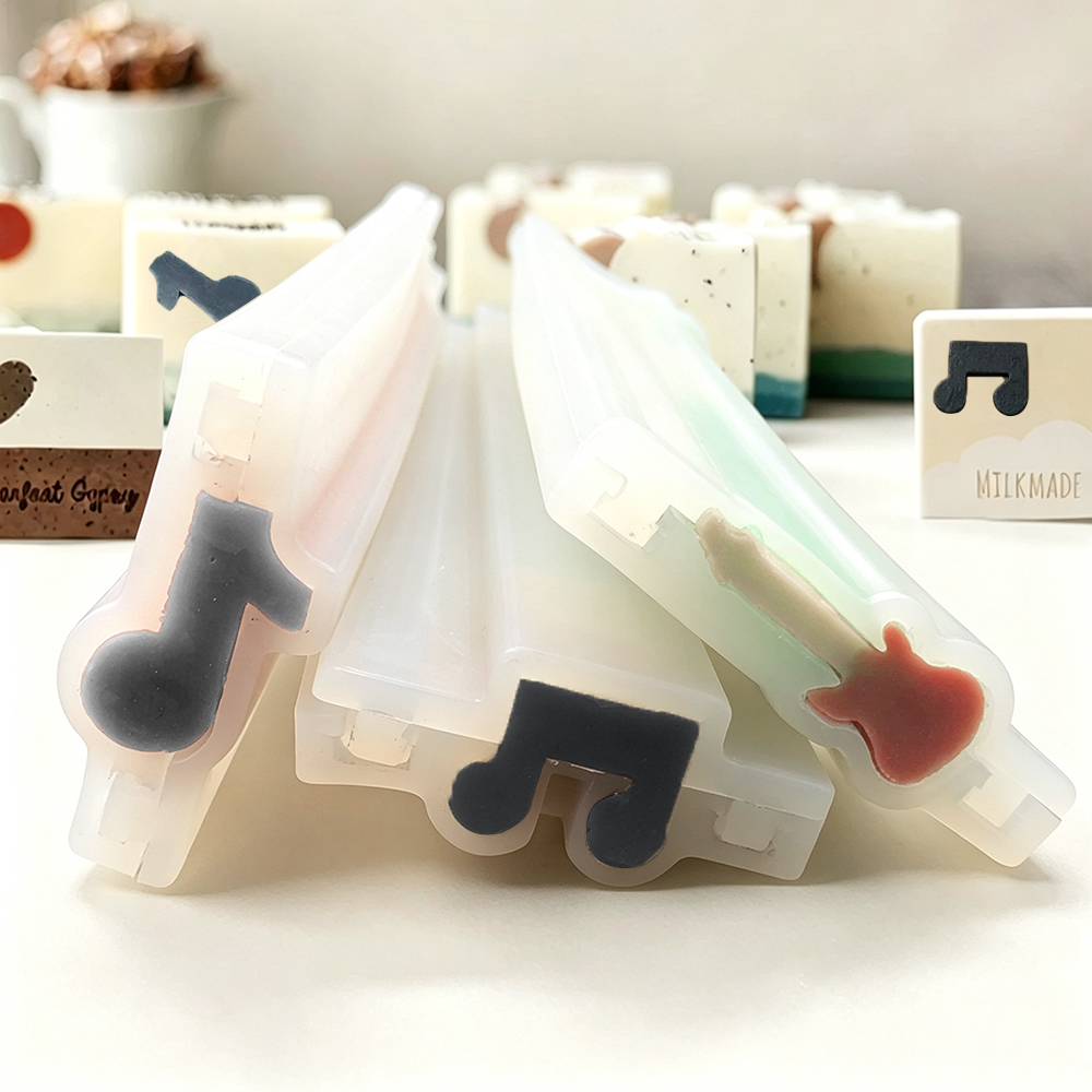 Candle Making Process - Guitar Violin Tube Soap Mold Music