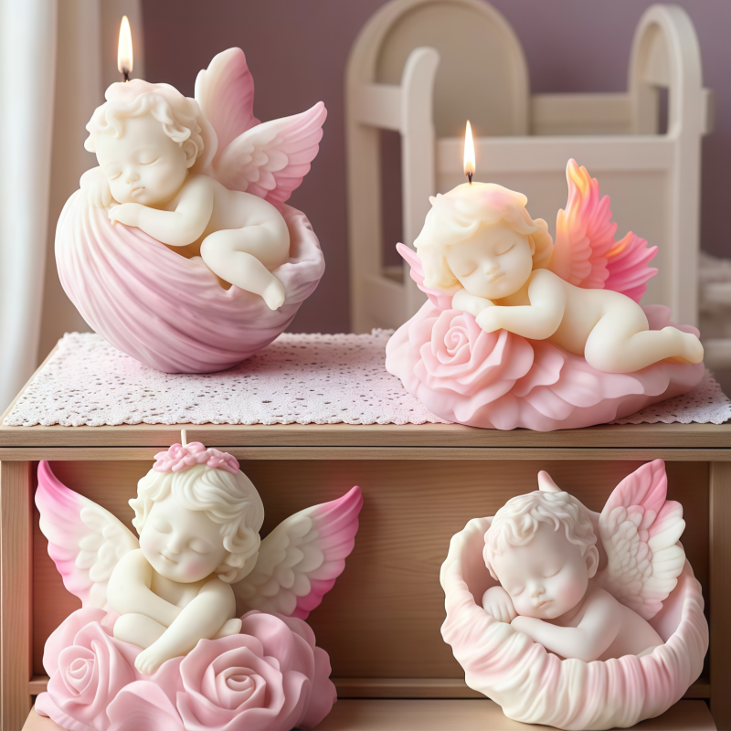 Candle Making Books - Virgin Mary Baby Portrait Silicone Candle