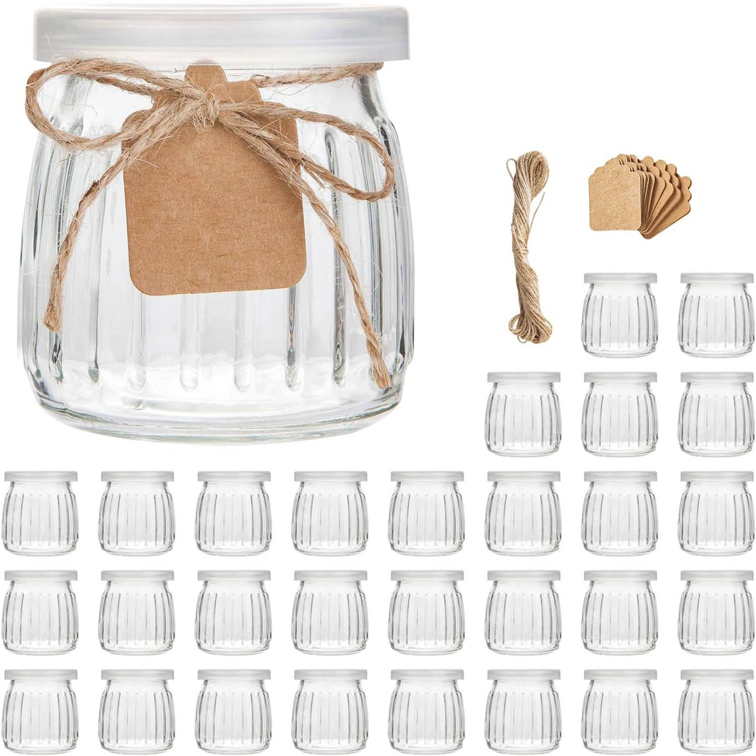 Candle Making Glass - 4 oz Clear Yogurt Jars With