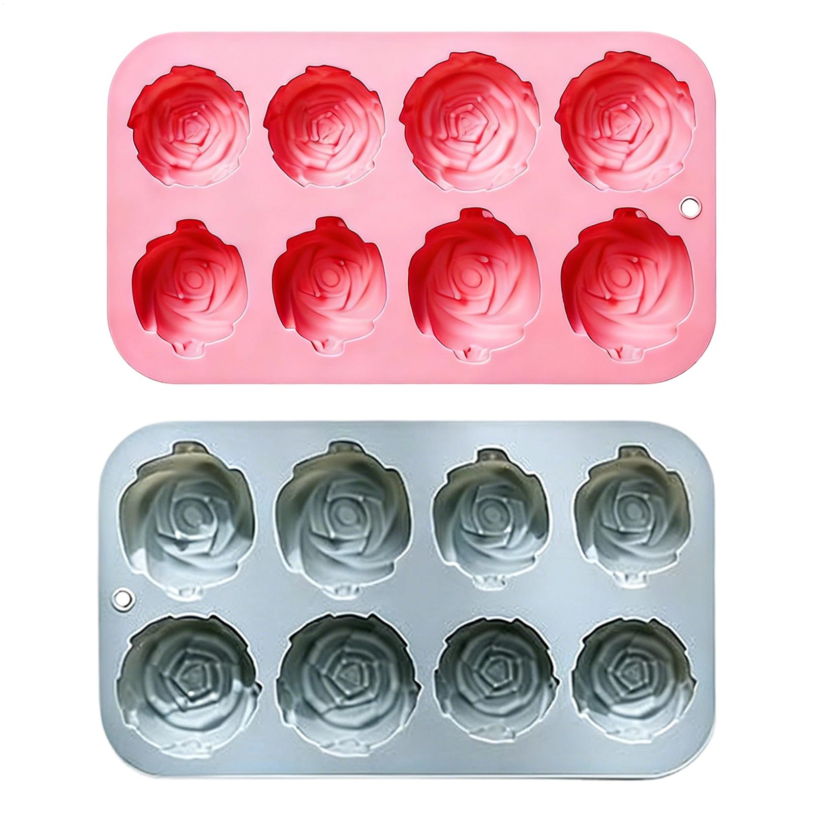 Candle Making Class - 8 Holes Rose Flower Silicone Molds