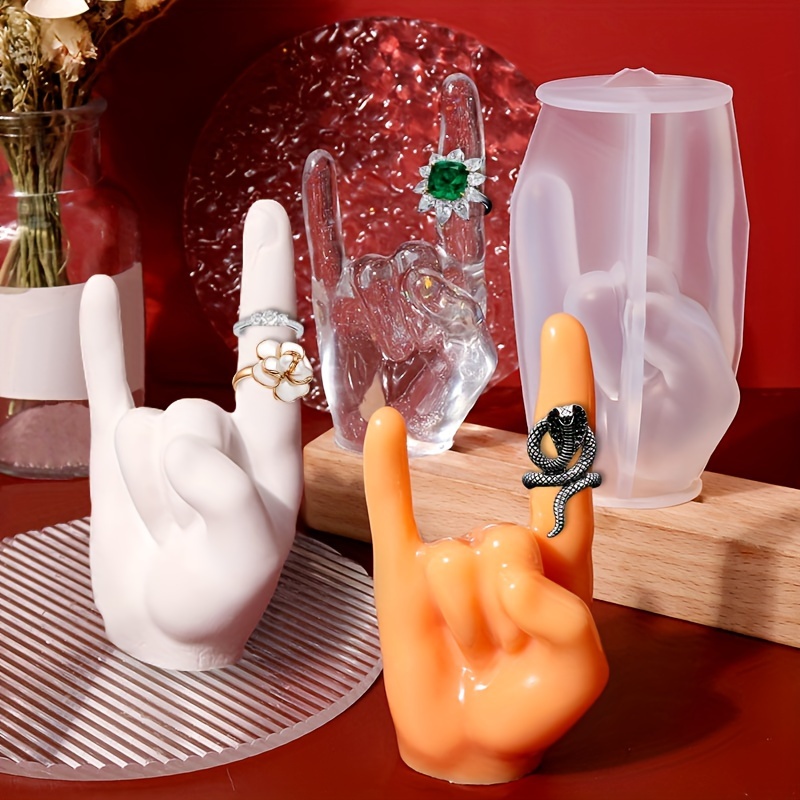 Candle Making Class - 1pc Large Rock Gesture Silicone Mold