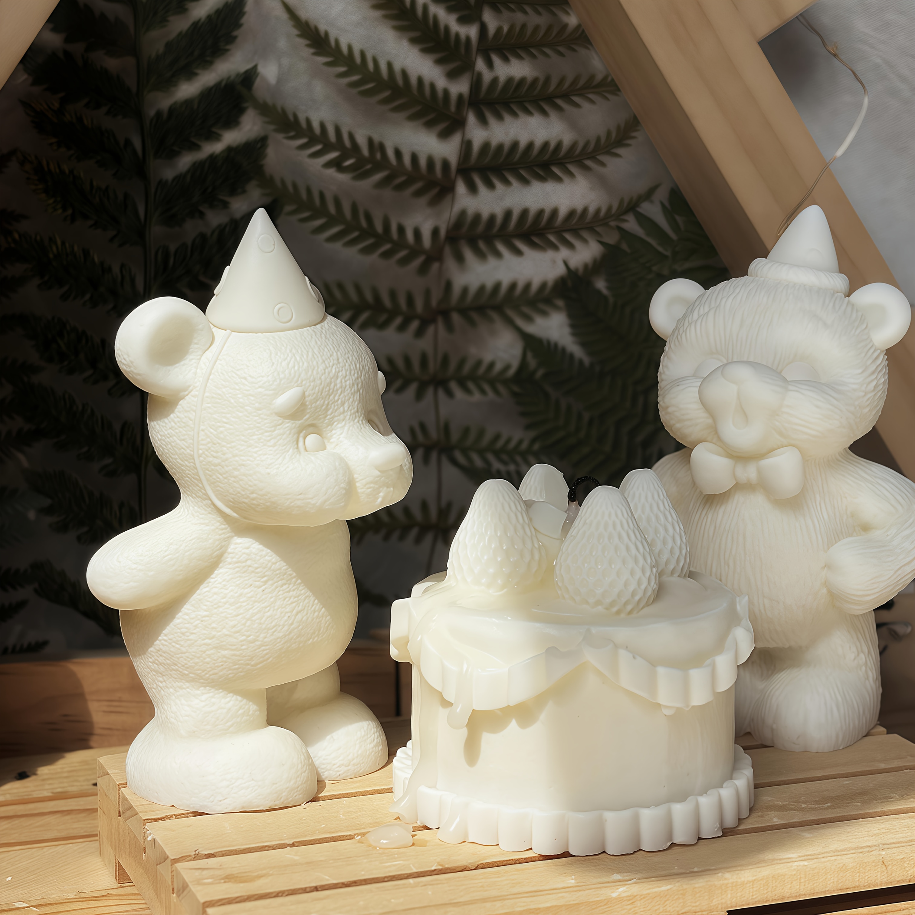 Candle Mold Silicone - DNEJIU Cute Bear Silicone Mold for