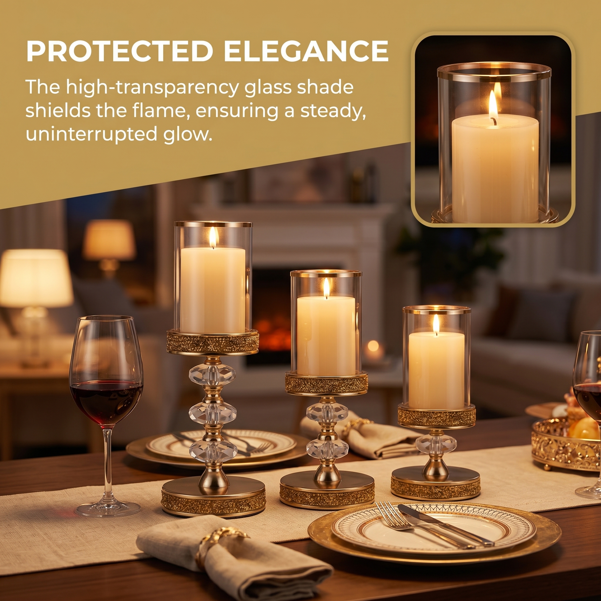 Luxury Crystal Pillar Candle H - Candle Making Glass ulasan dan harga
