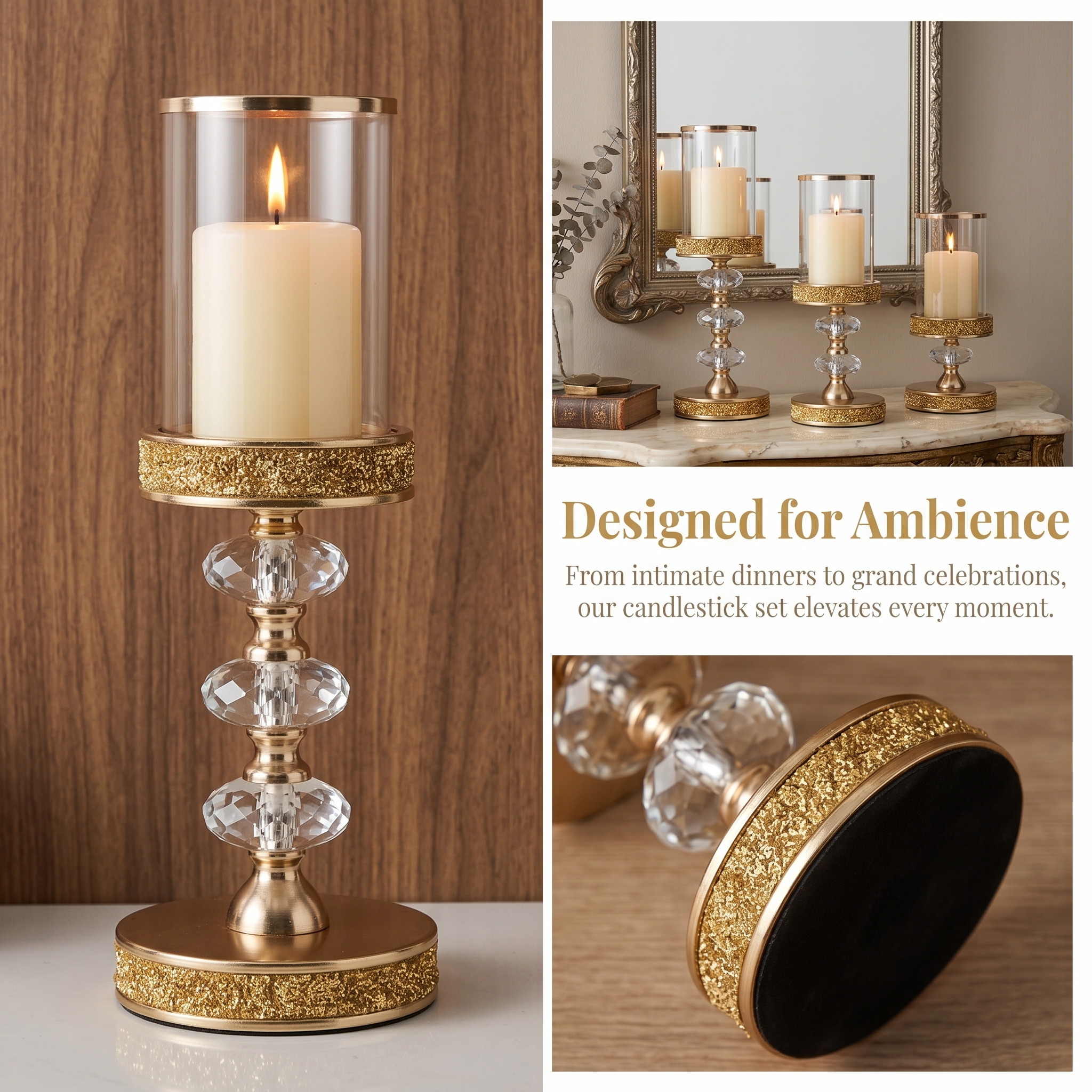 Luxury Crystal Pillar Candle H - Candle Making Glass ulasan dan harga