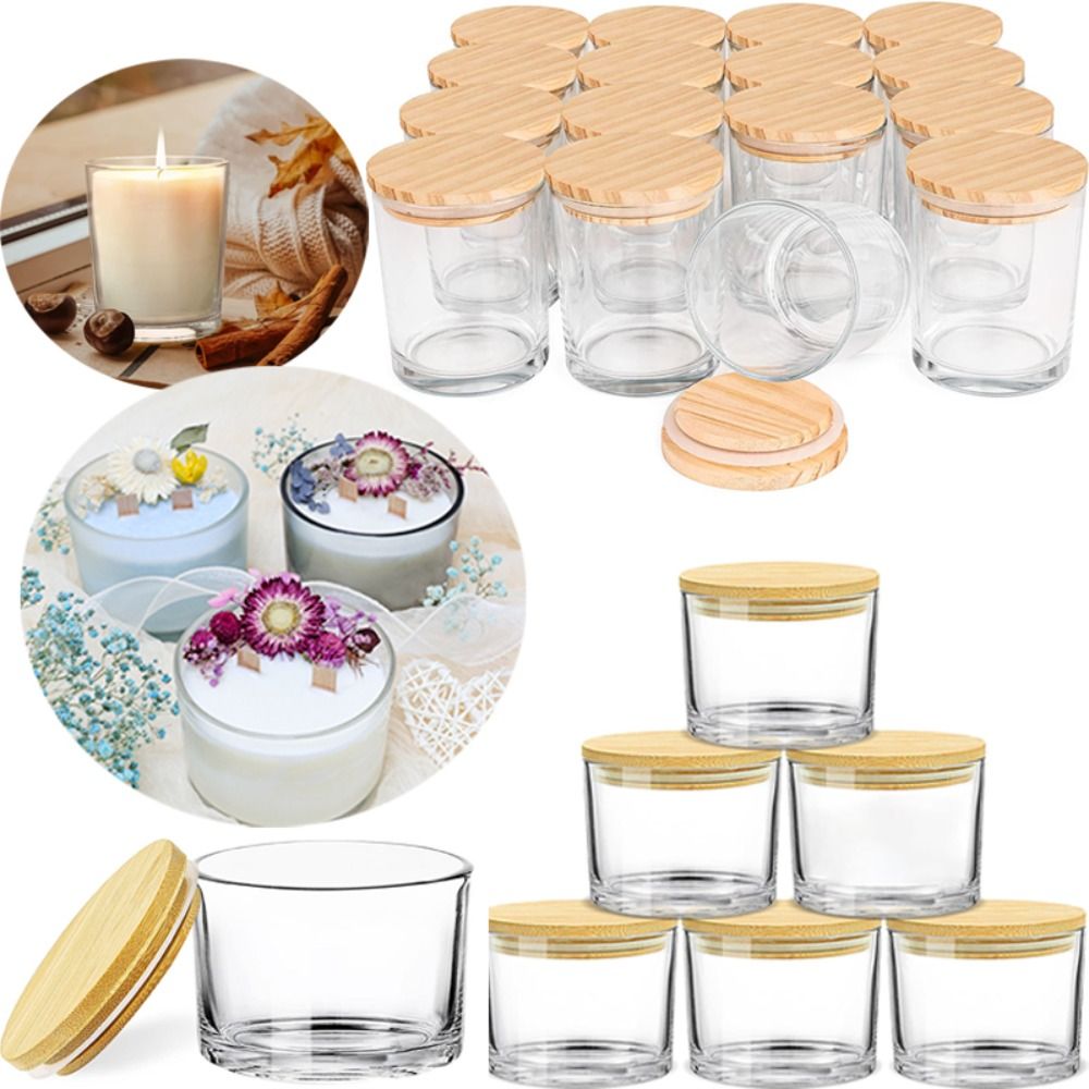 Clear Glass Candle Jars Transp - Candle Making Glass ulasan dan harga