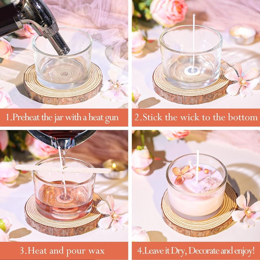 Clear Glass Candle Jars Transp - Candle Making Glass ulasan dan harga