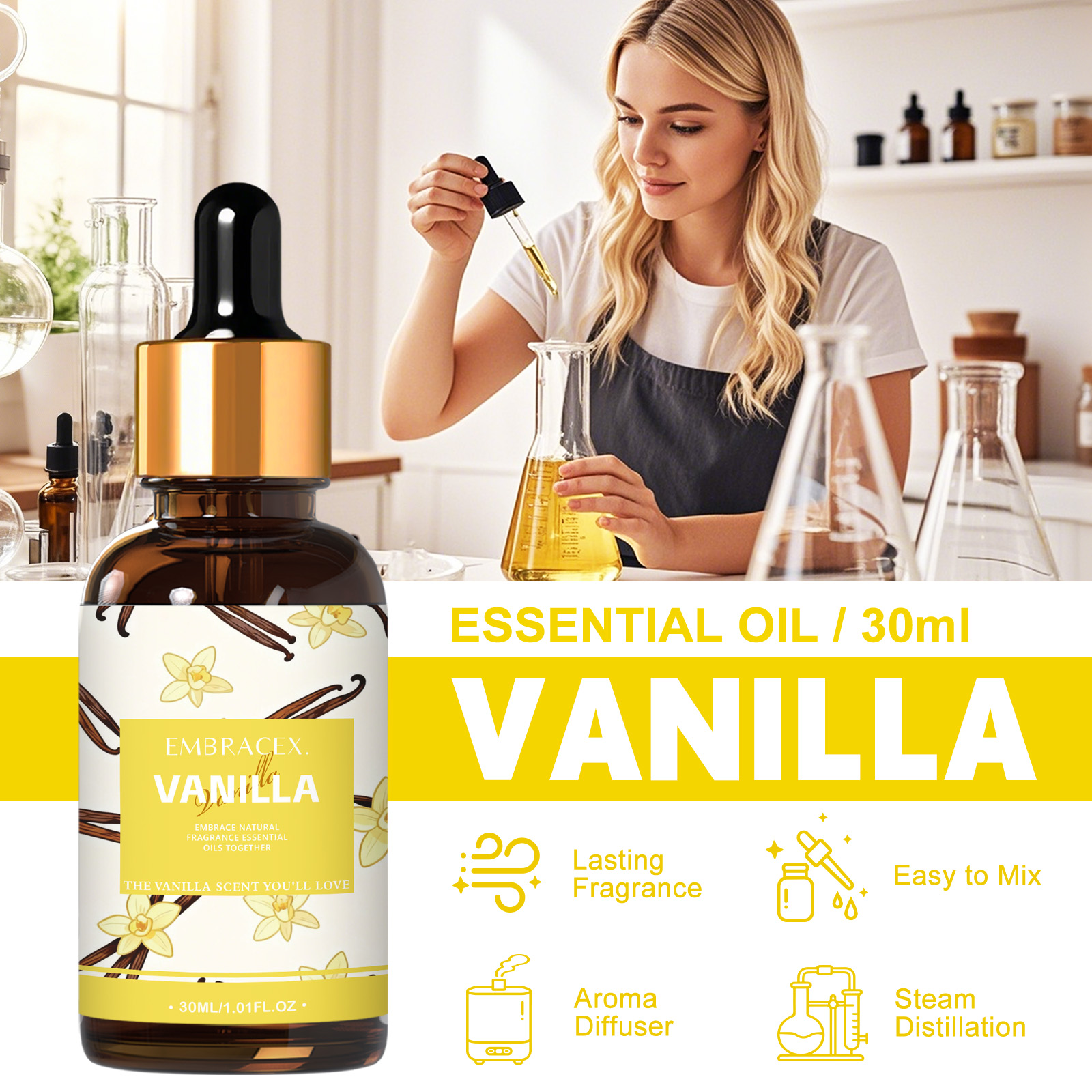 30ml Vanilla Essential Oil For - Candle Making Essentials ulasan dan harga