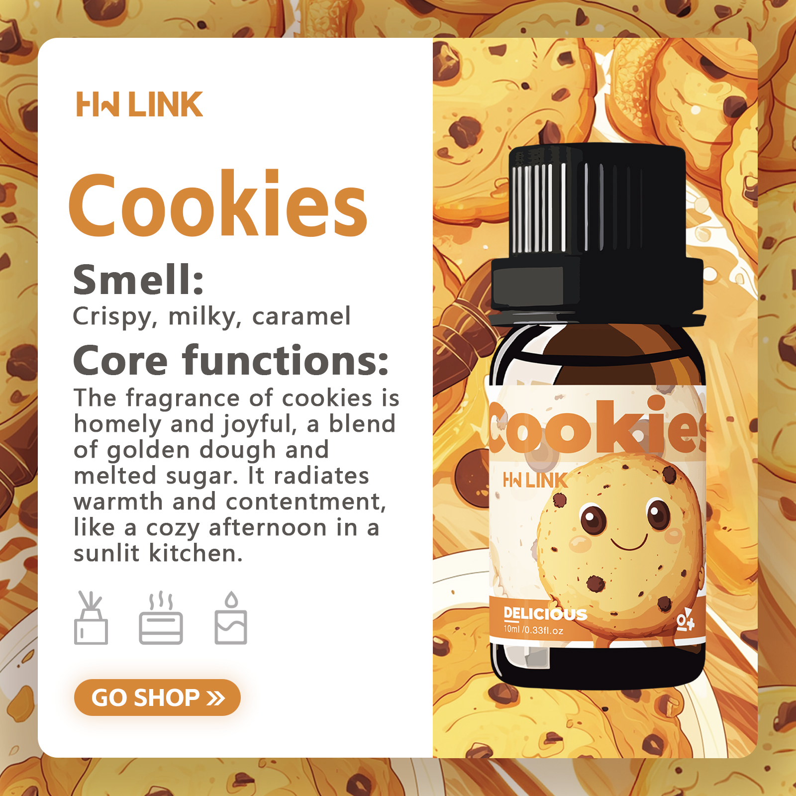 10ml Cookies Essential Oils  f - Candle Making Essentials ulasan dan harga