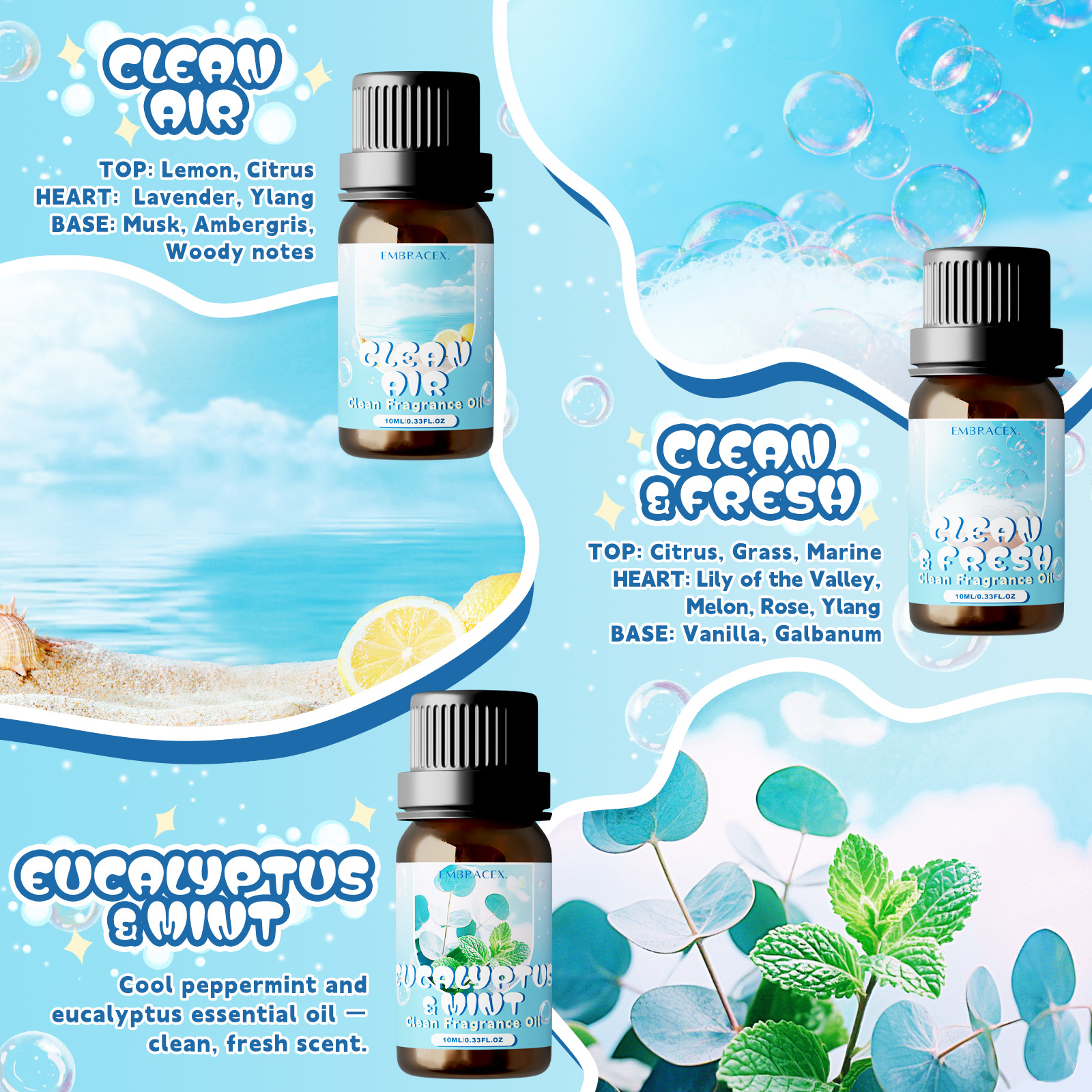 10ml Clean Air Essential Oil L - Candle Making Essentials ulasan dan harga