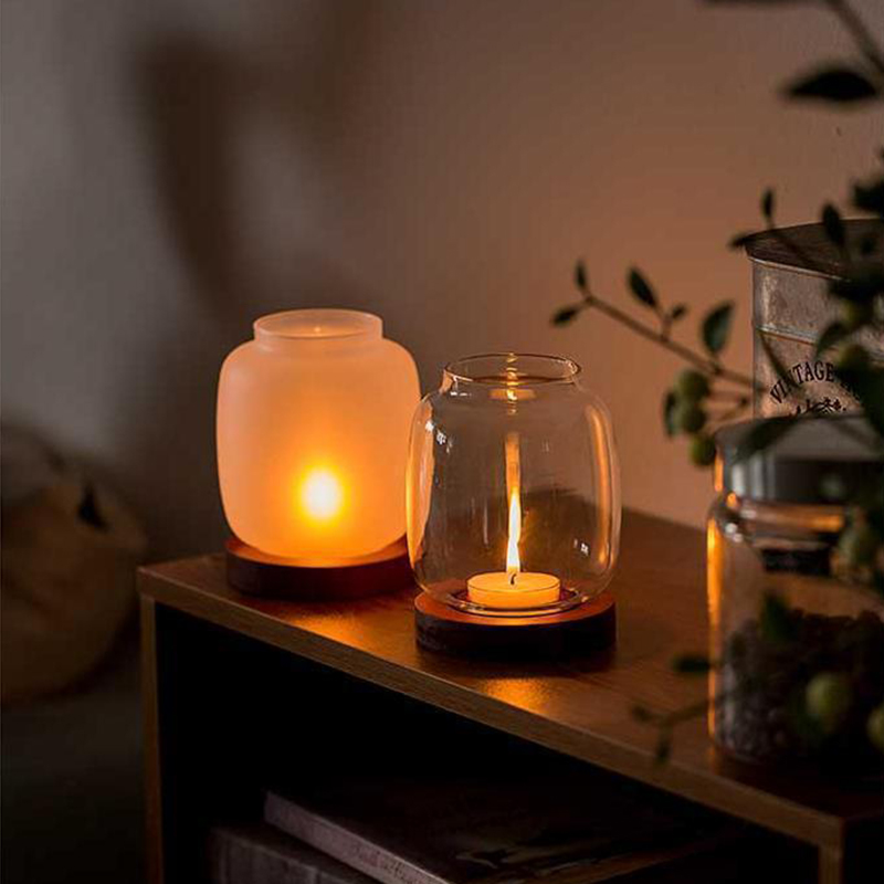 Vintage Wooden Candle Holder W - Candle Making Glass ulasan dan harga