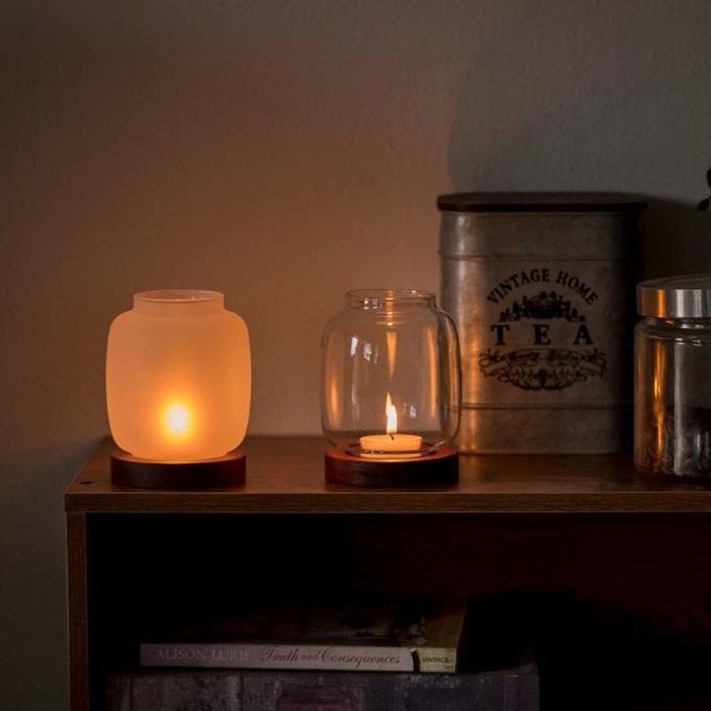 Vintage Wooden Candle Holder W - Candle Making Glass ulasan dan harga