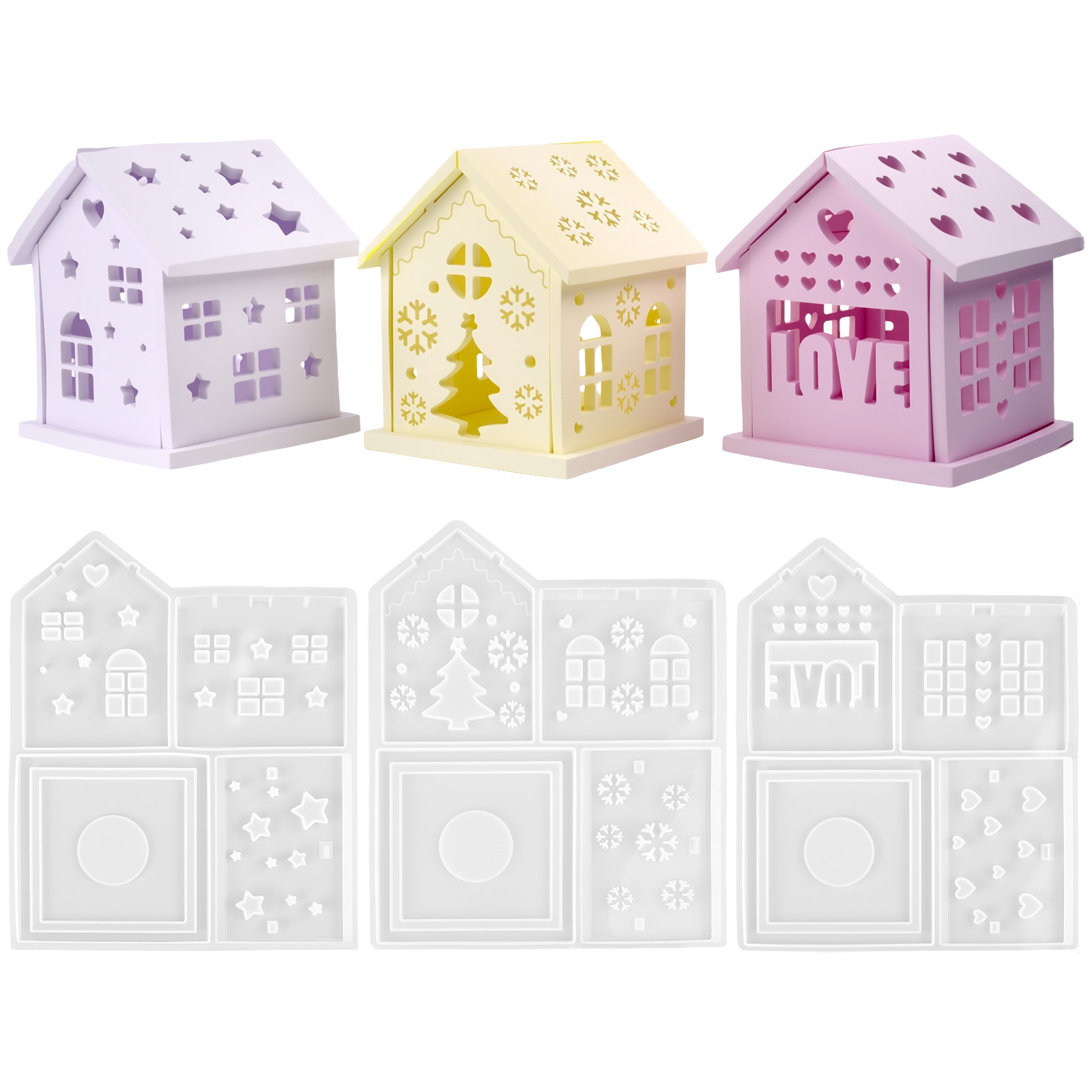 3D House Silicone Mold DIY Chr - Candle Making Things ulasan dan harga