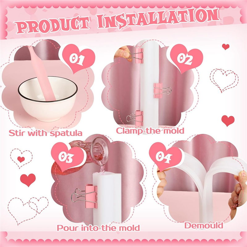 6 Piece Long Tube Silicone Mol - Candle Making Youtube ulasan dan harga