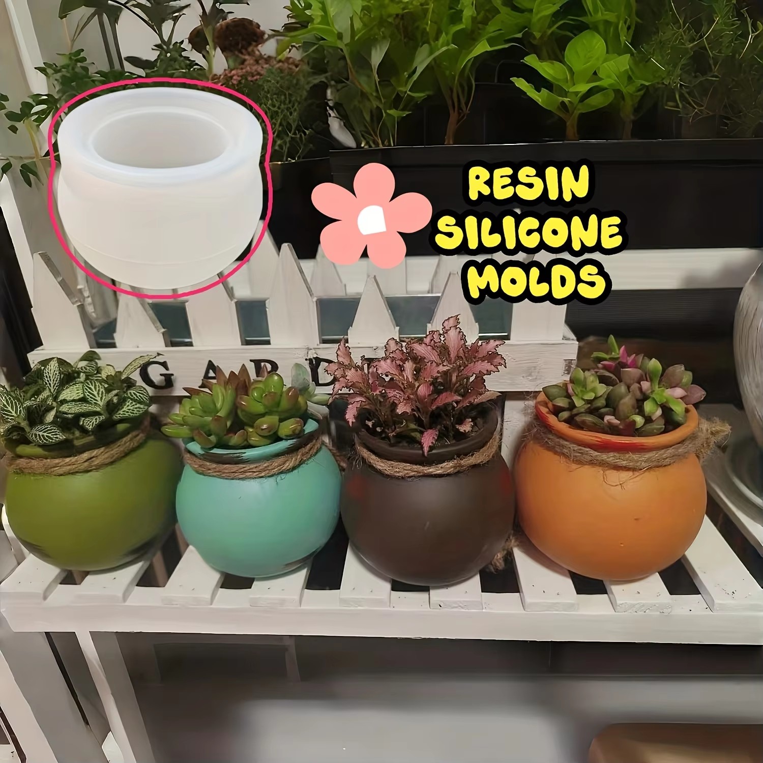 Silicone Flower Pot Molds, Res - Candle Making Things ulasan dan harga