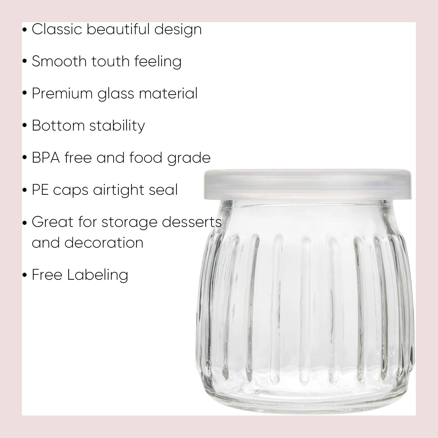 4 oz Clear Yogurt Jars With PE - Candle Making Glass ulasan dan harga