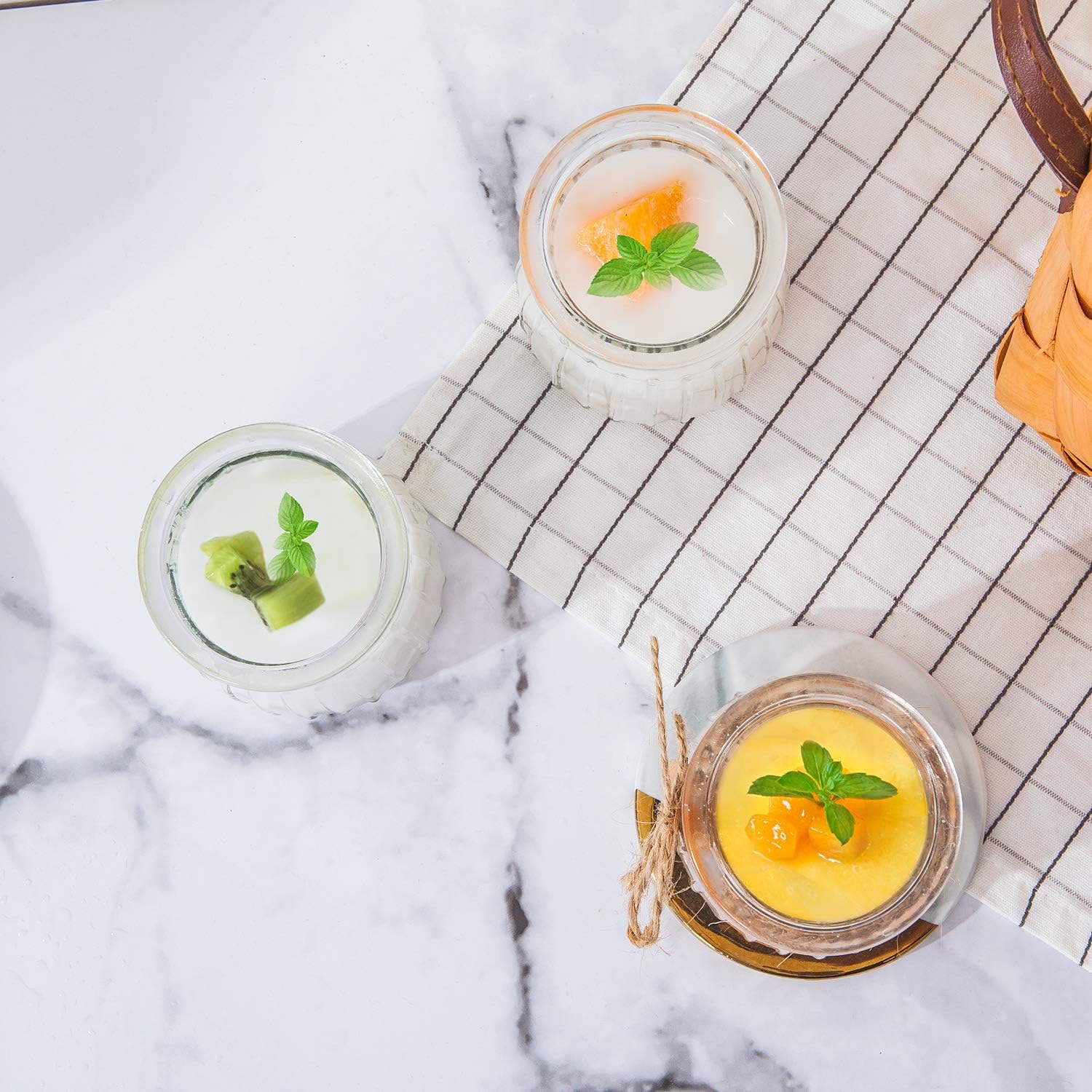 4 oz Clear Yogurt Jars With PE - Candle Making Glass ulasan dan harga