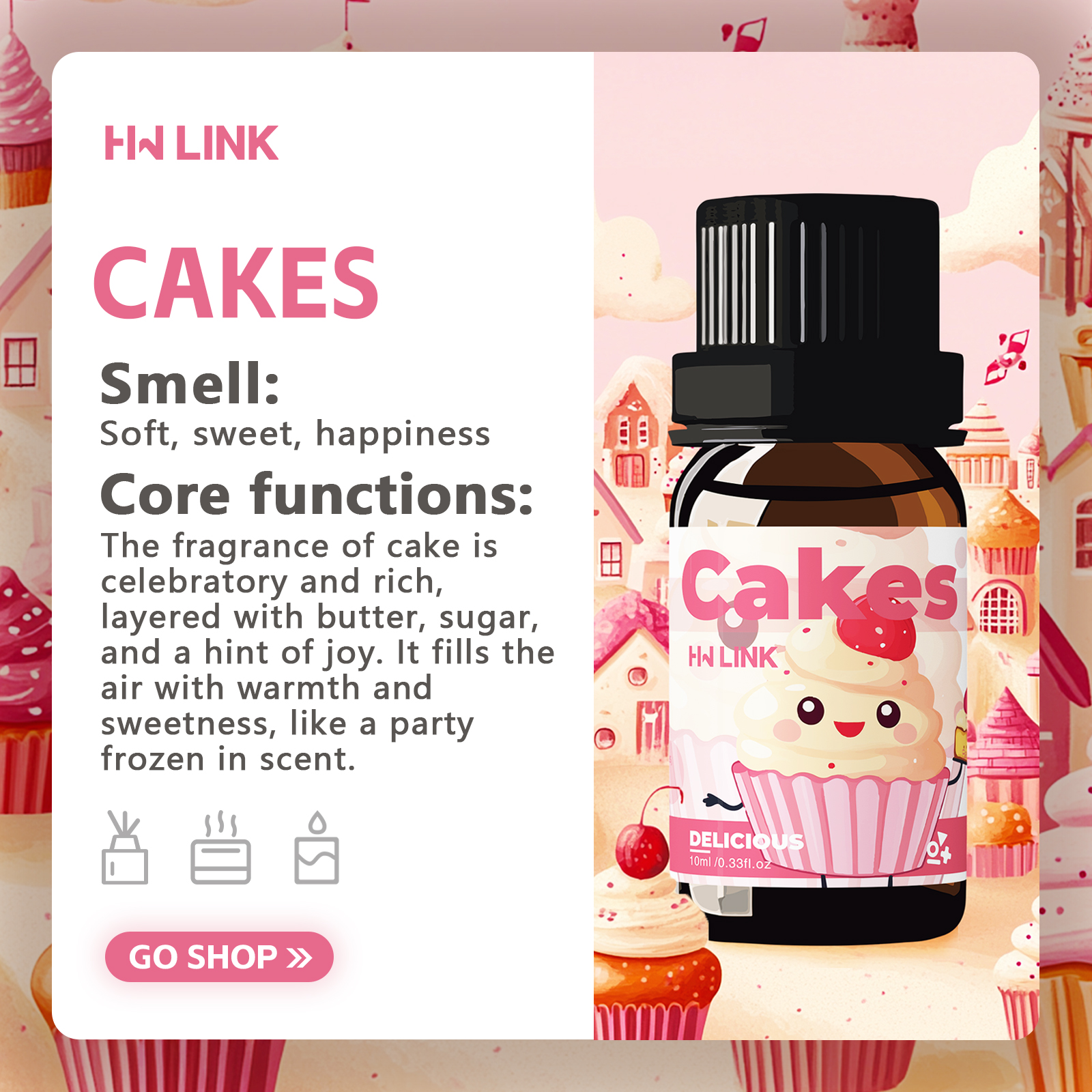10ml Cakes Essential Oils Cand - Candle Making Essentials ulasan dan harga