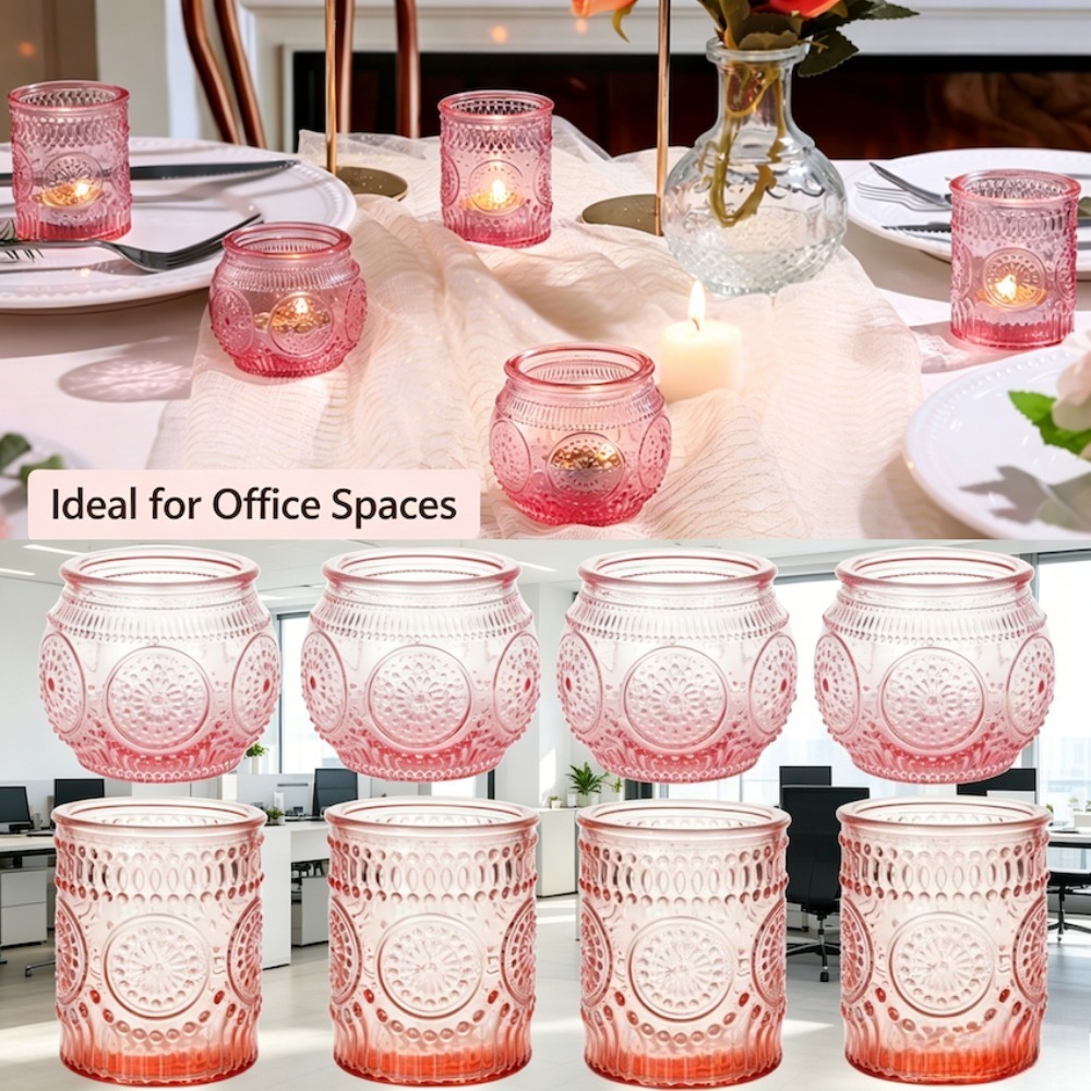 Vintage Embossed Glass Tealigh - Candle Making Glass ulasan dan harga