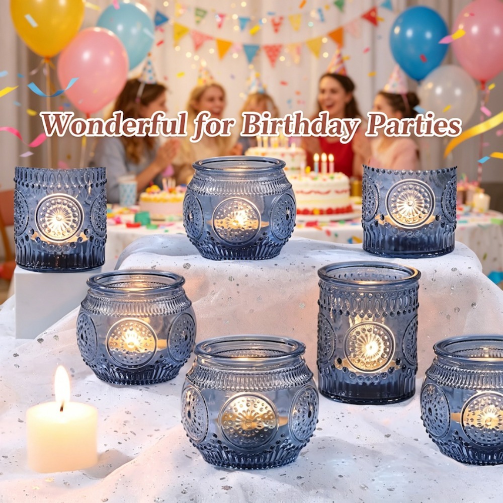 Vintage Embossed Glass Tealigh - Candle Making Glass ulasan dan harga