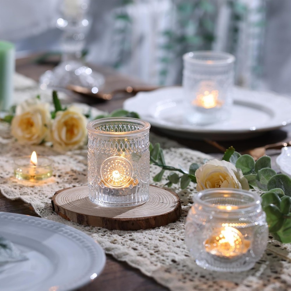 Vintage Embossed Glass Tealigh - Candle Making Glass ulasan dan harga