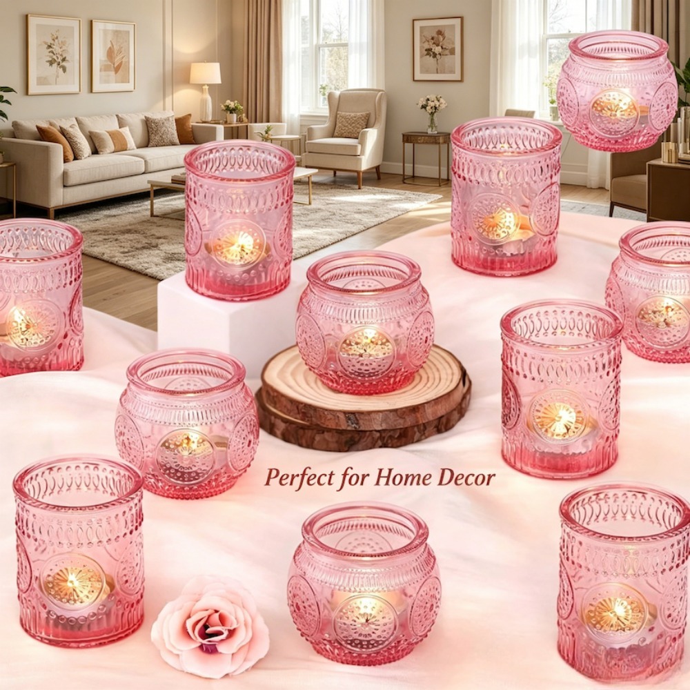 Vintage Embossed Glass Tealigh - Candle Making Glass ulasan dan harga