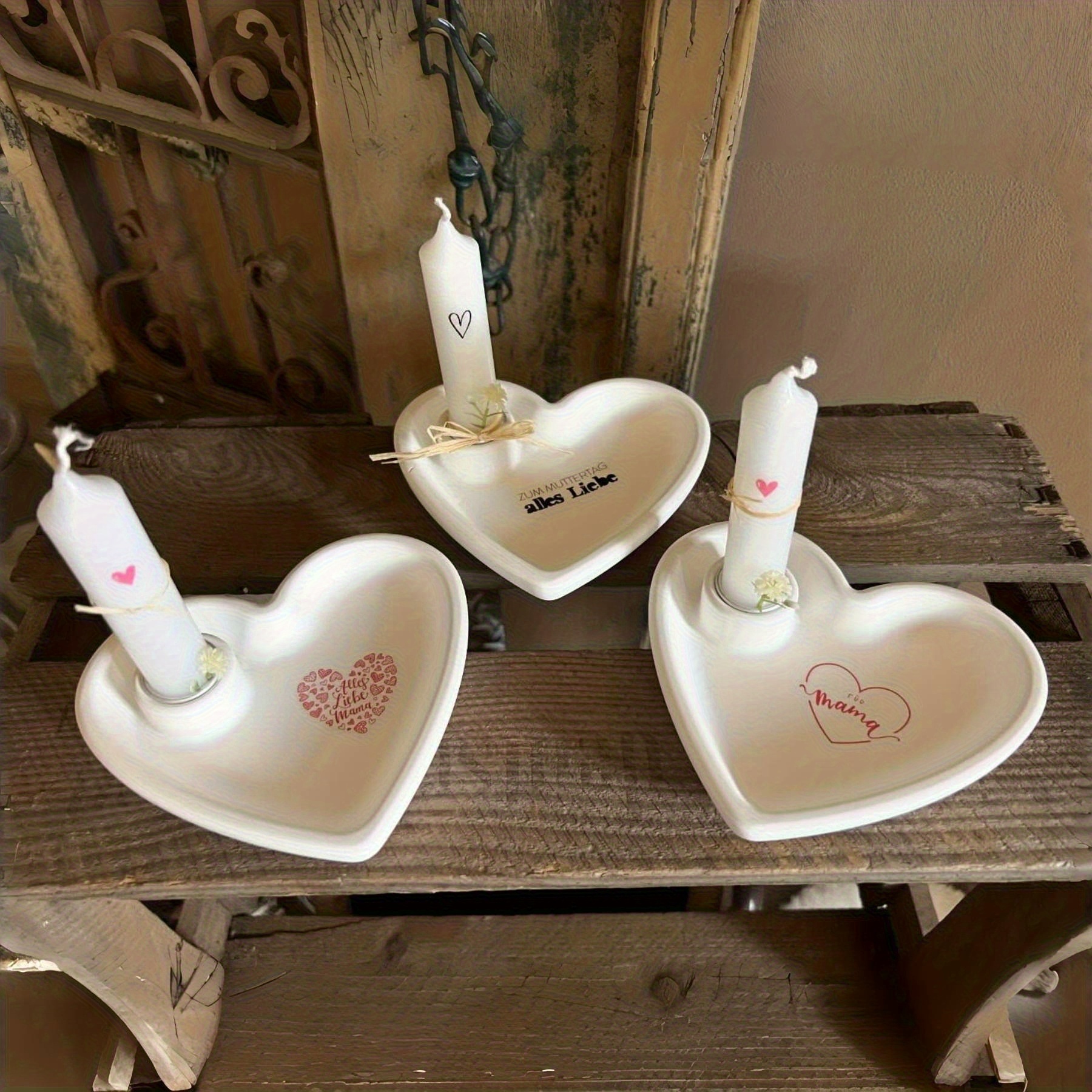Heart-Shaped Candle Holder Sil - Candle Mold Silicone ulasan dan harga