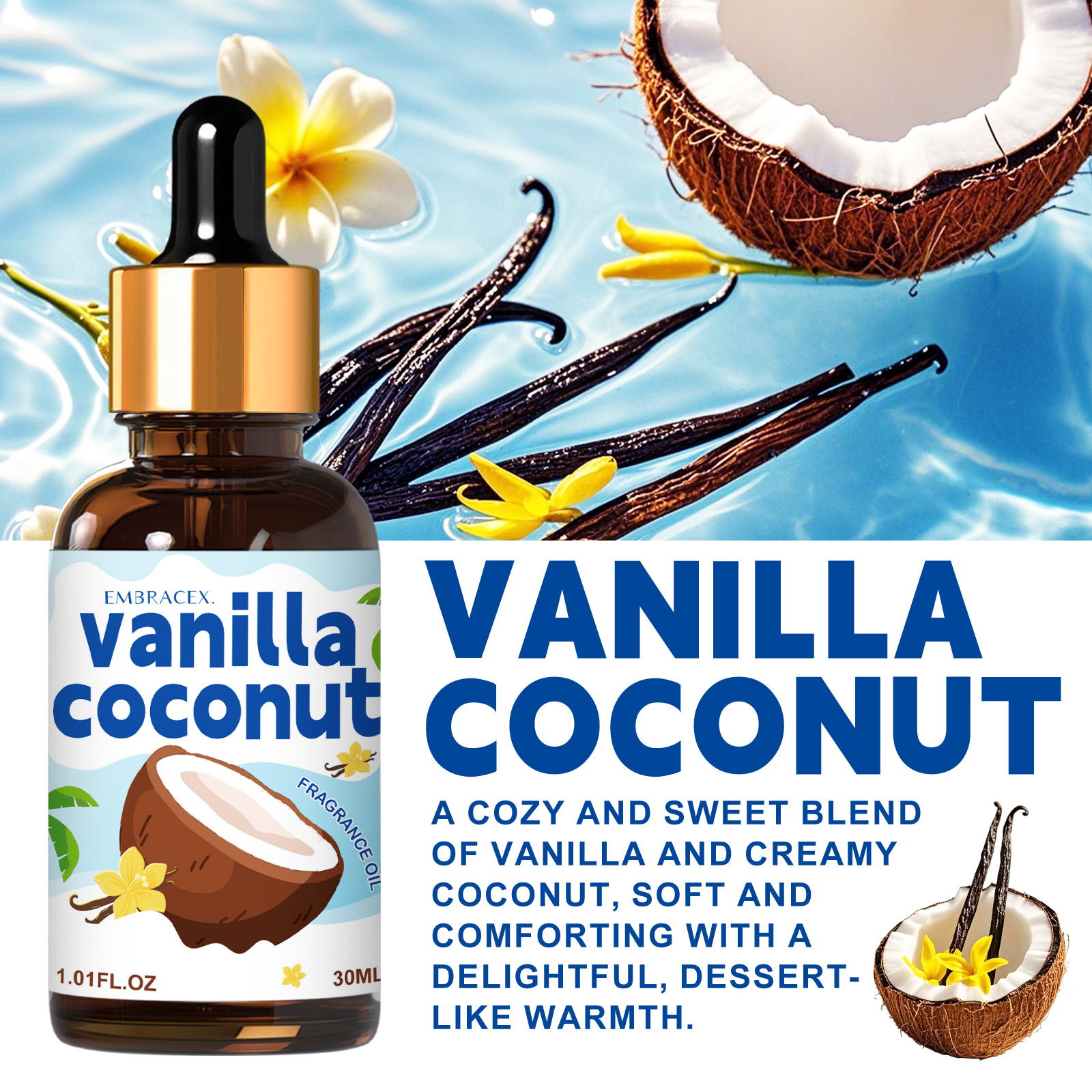 30ml Vanilla Coconut Essential - Candle Making Essentials ulasan dan harga