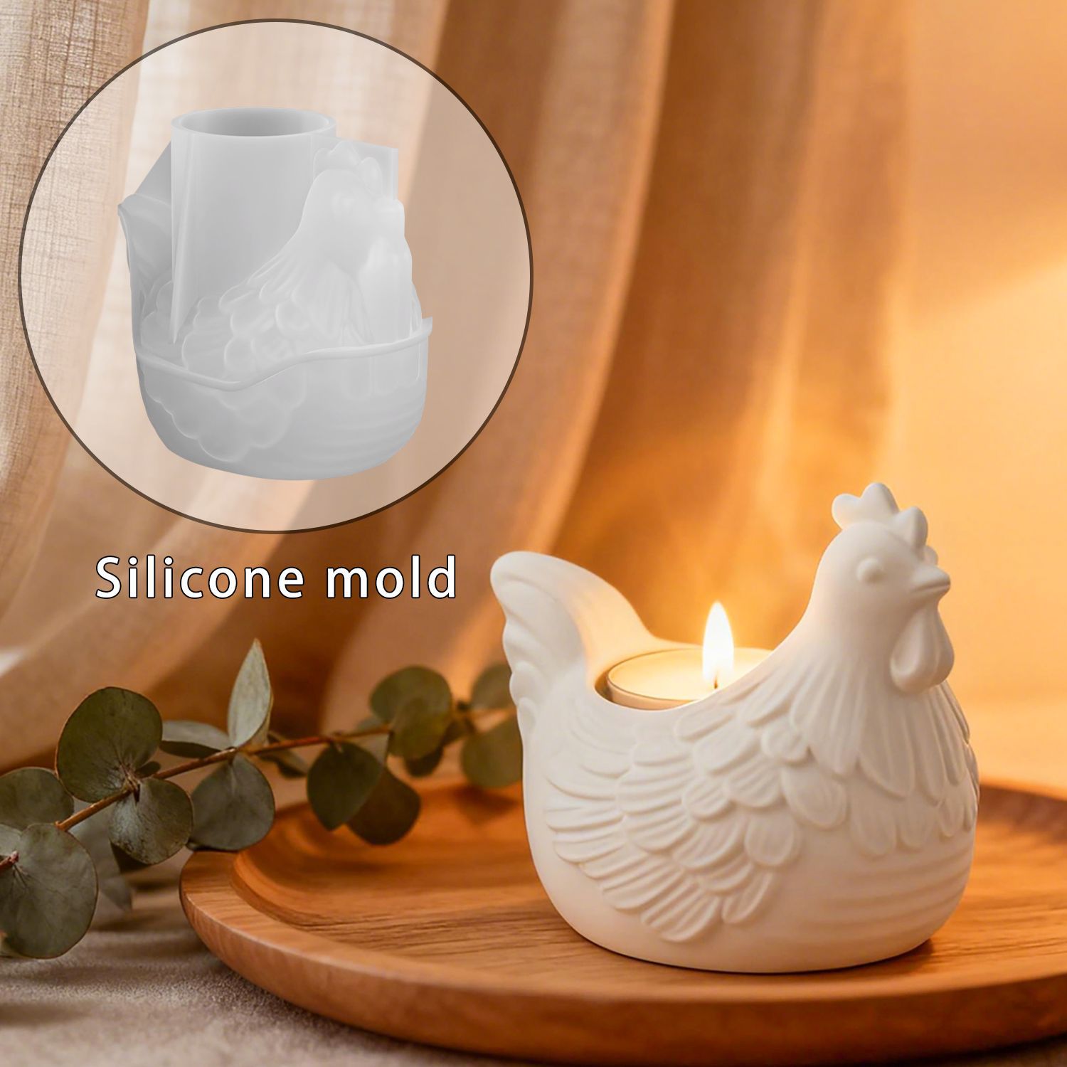 DIY 3D Little Chicken Candle H - Candle Mold Silicone ulasan dan harga