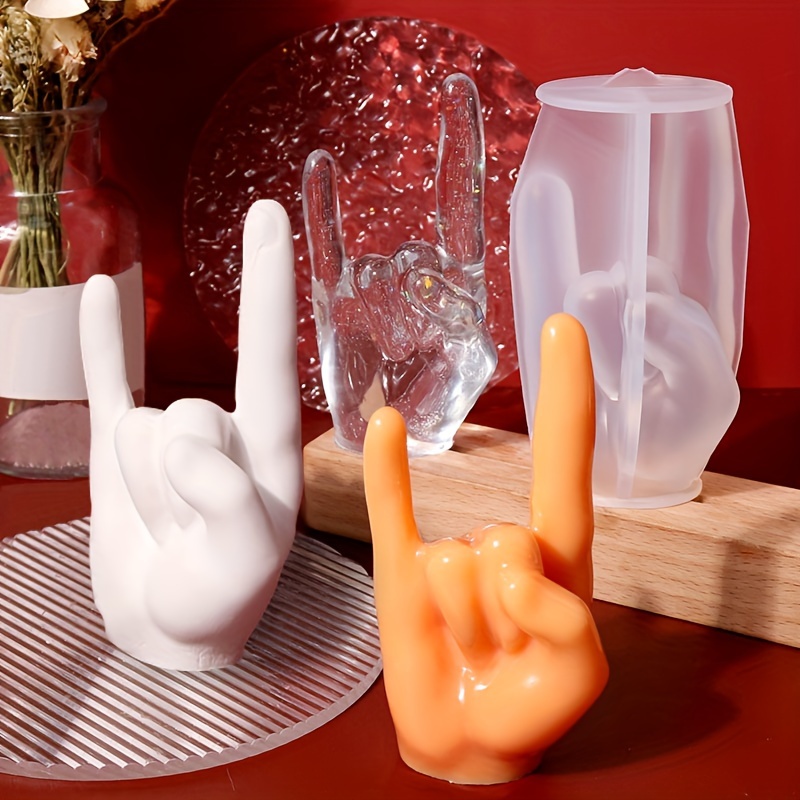 1pc Large Rock Gesture Silicon - Candle Making Class ulasan dan harga