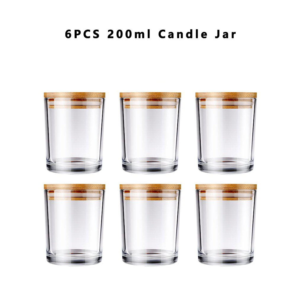 6 Pack Candle Jars with Lids E - Candle Making Glass ulasan dan harga
