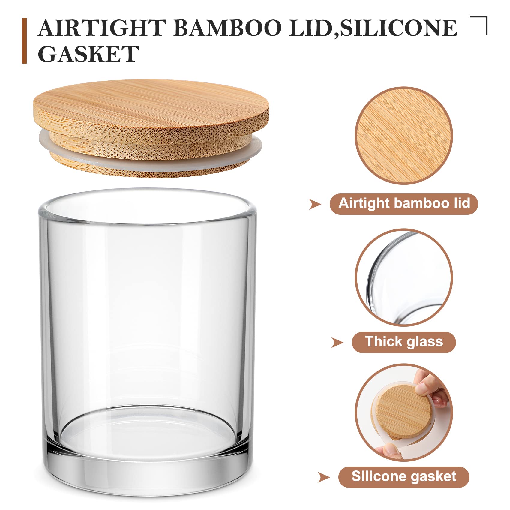 6 Pack Candle Jars with Lids E - Candle Making Glass ulasan dan harga