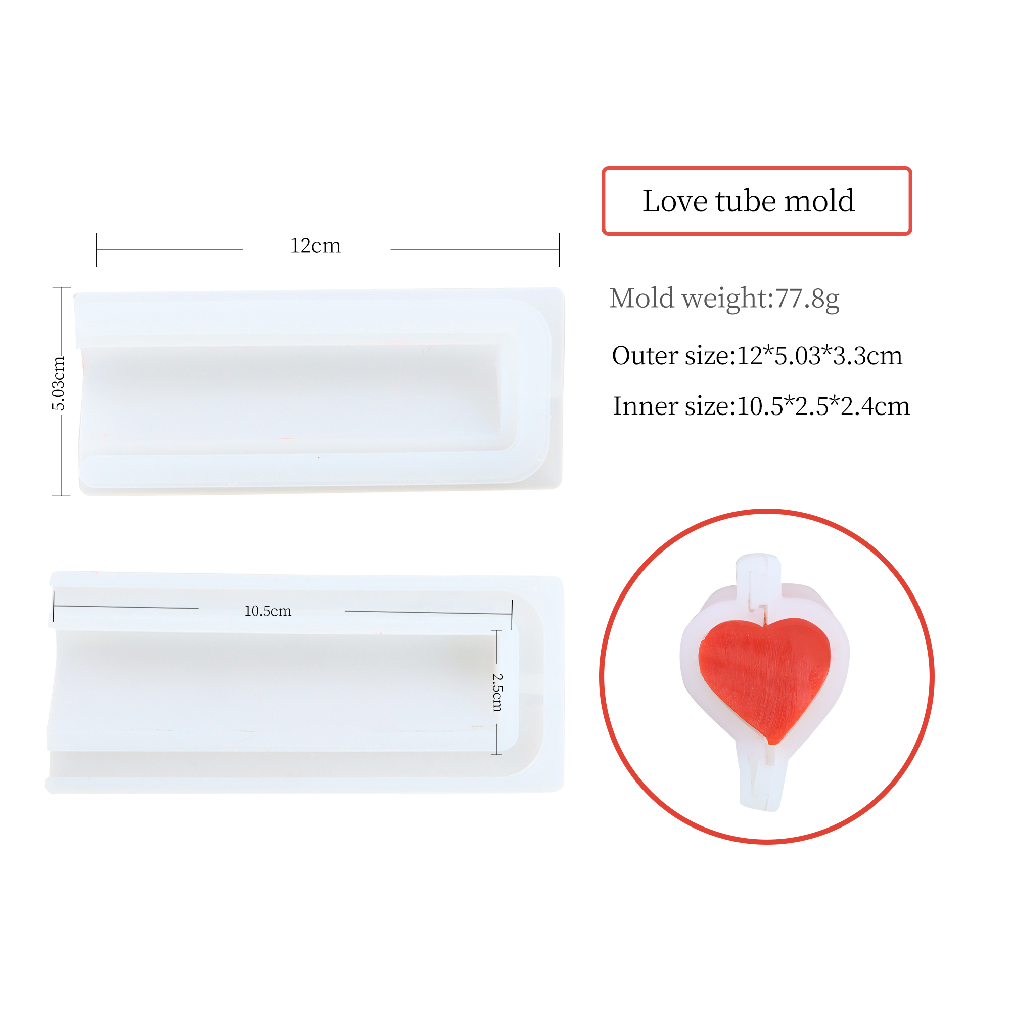 Mini 4.72 Inch Silicone Tube M - Candle Making Youtube ulasan dan harga