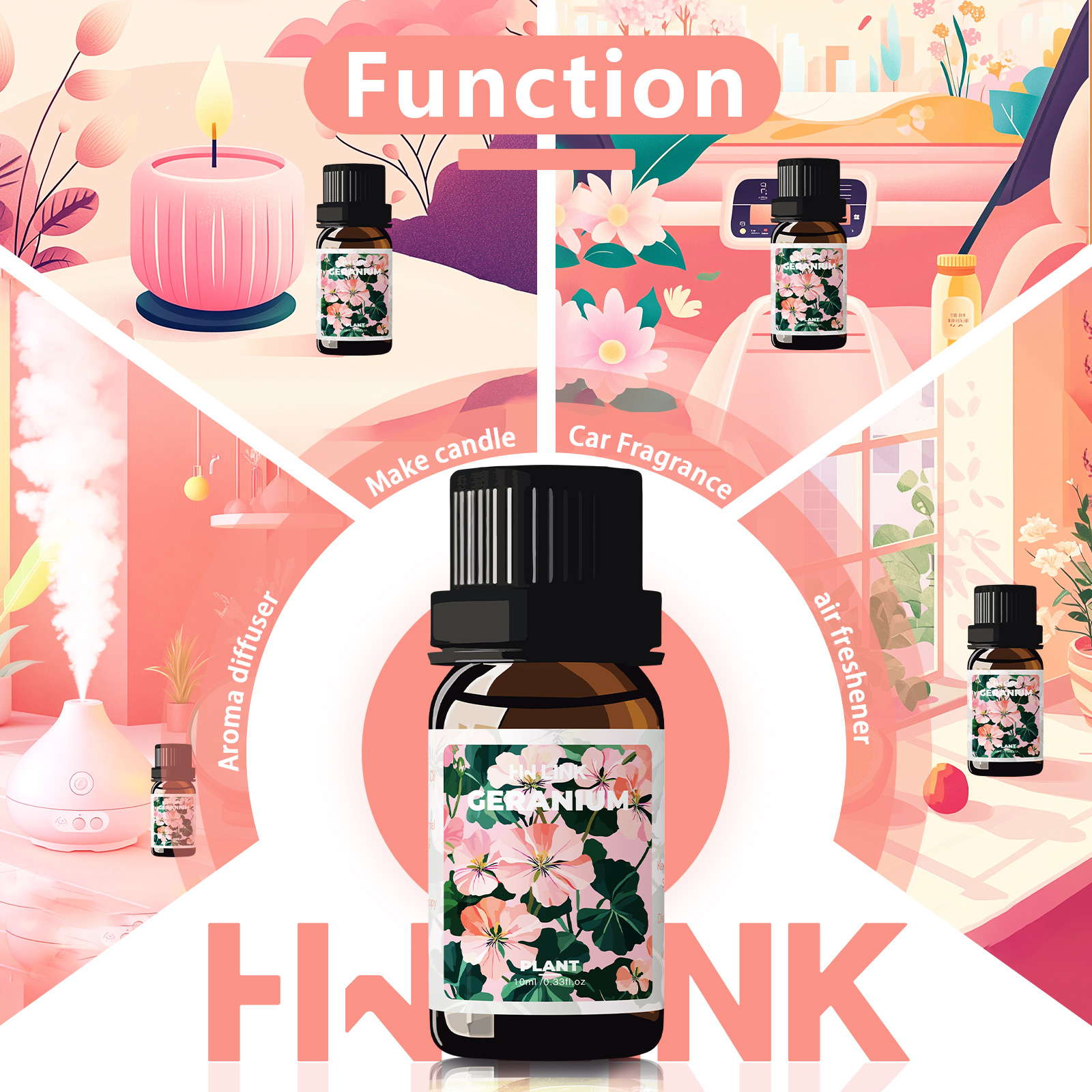 Geranium Essential Oil 10ml 10 - Candle Making Essentials ulasan dan harga