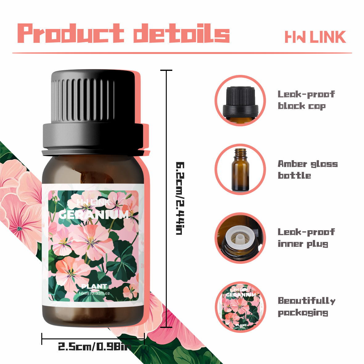 Geranium Essential Oil 10ml 10 - Candle Making Essentials ulasan dan harga