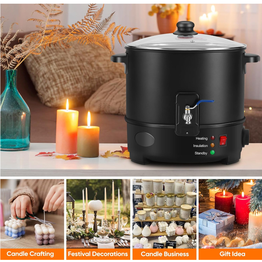 6L Small  Wax Melter Paraffin  - Candle Making Machine ulasan dan harga