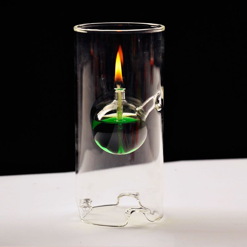 Romantic Glass Oil Lamp Transp - Candle Making Glass ulasan dan harga