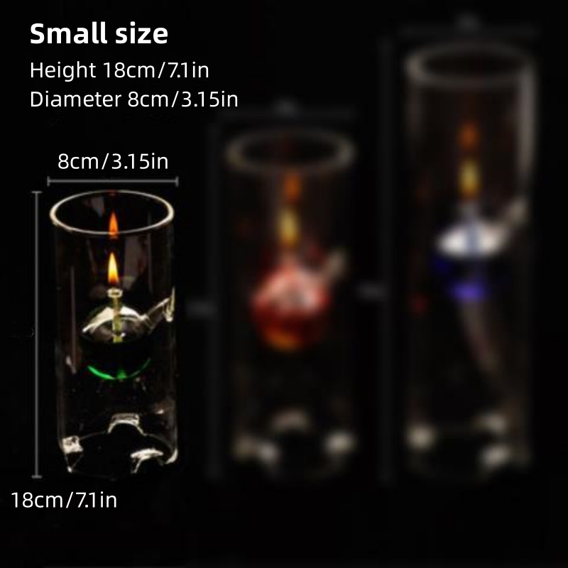 Romantic Glass Oil Lamp Transp - Candle Making Glass ulasan dan harga