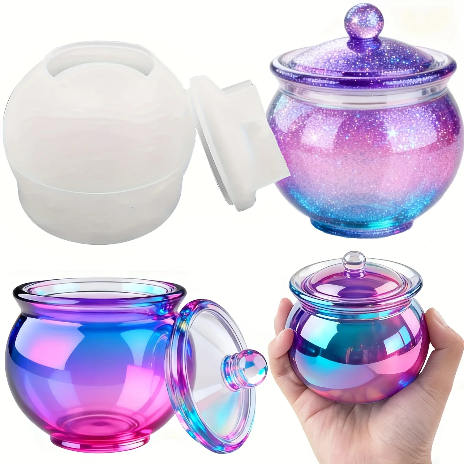 1 set of round resin can molds - Candle Mold Silicone ulasan dan harga