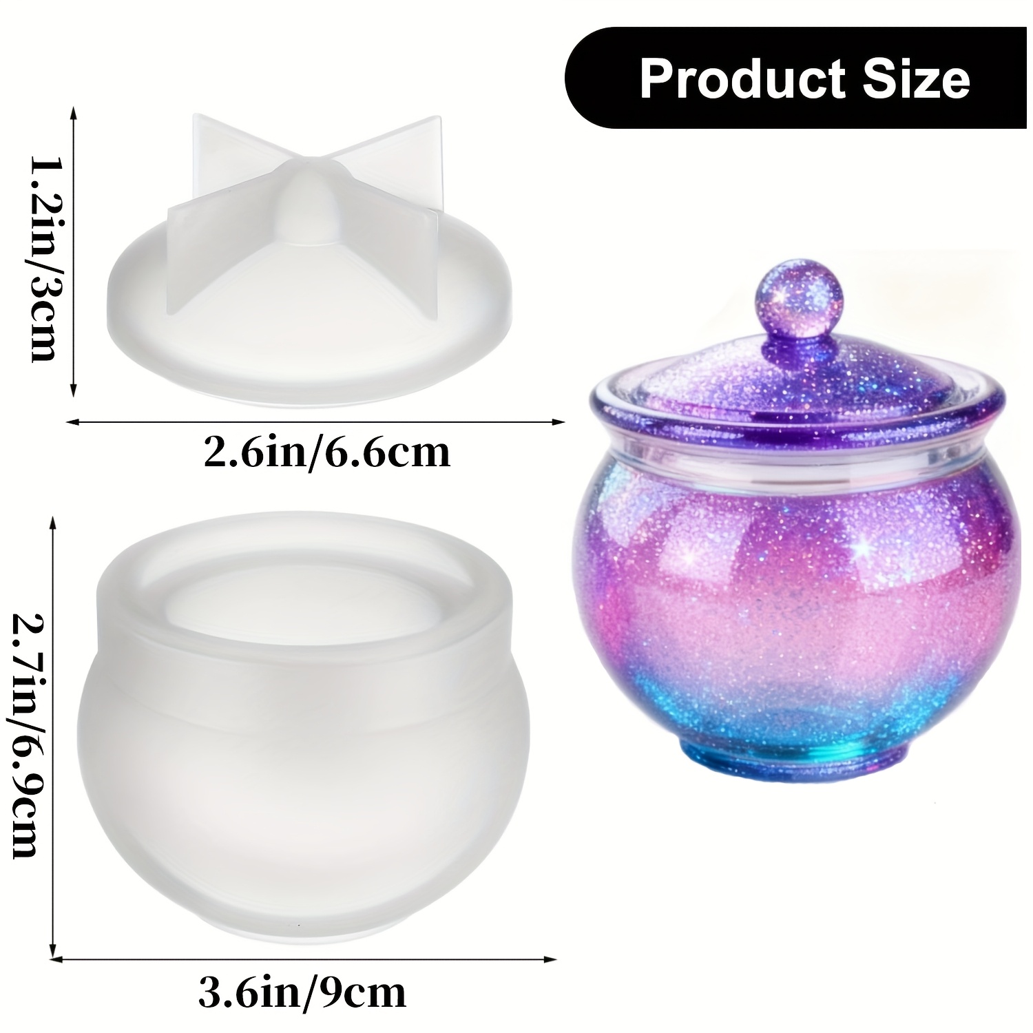 1 set of round resin can molds - Candle Mold Silicone ulasan dan harga