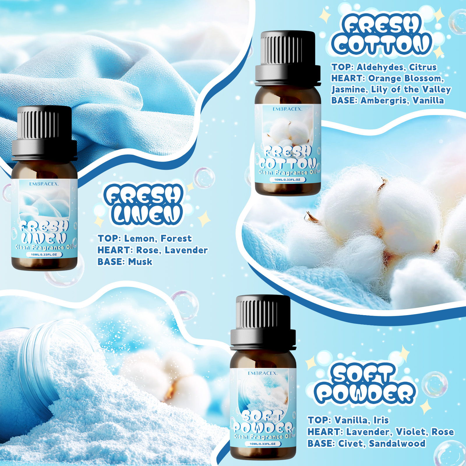10ml Soft Powder Essential Oil - Candle Making Essentials ulasan dan harga